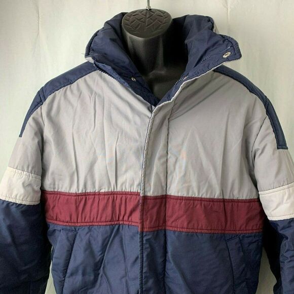 Vintage Obermeyer Ski Snow Jacket L Blue Grey - Picture 1 of 6